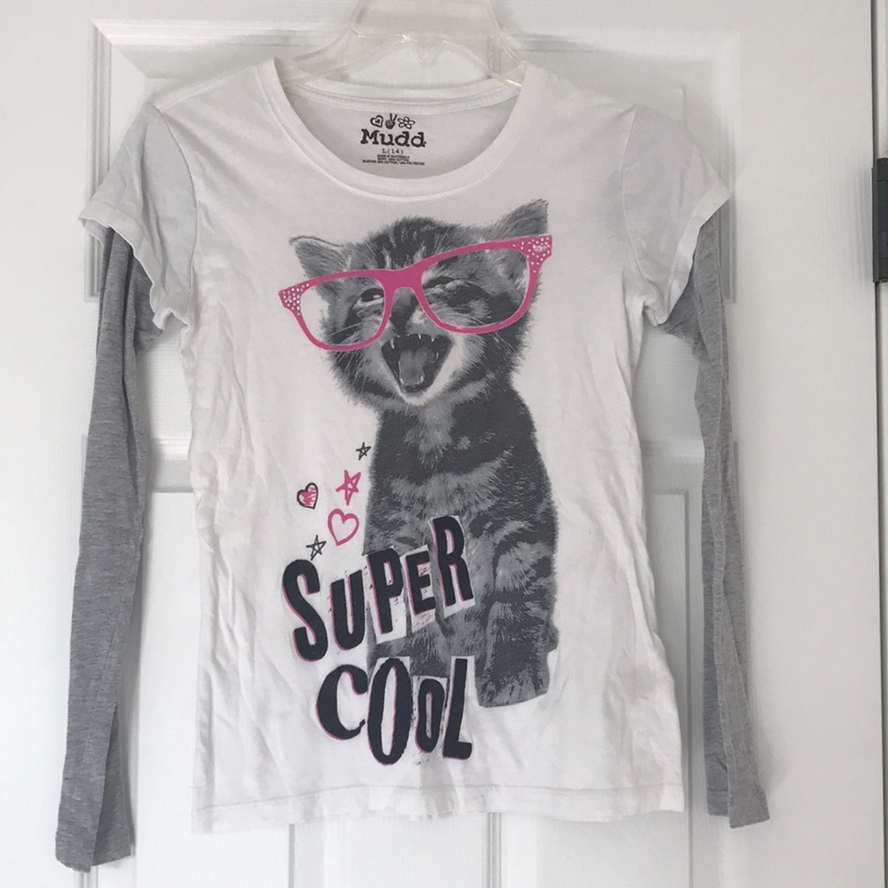 💕MUDD SUPER COOL CAT LONG SLEEVE SHIRT💕